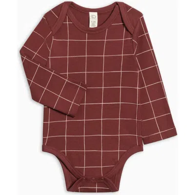 Colored Organics Kids'  Organic Holiday River Bodysuit In Burgundy
