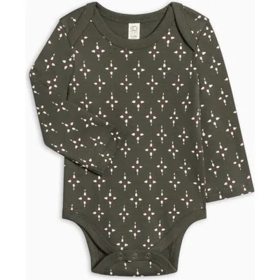 Colored Organics Kids'  Organic Holiday River Bodysuit In Green