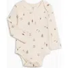 Colored Organics Organic Holiday River Bodysuit In Neutral
