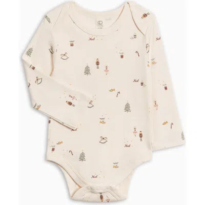 Colored Organics Kids'  Organic Holiday River Bodysuit In Neutral