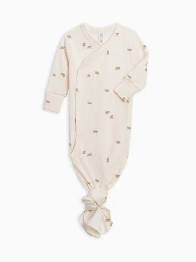 Colored Organics Kids'  Organic Indy Wrap Gown In Neutral