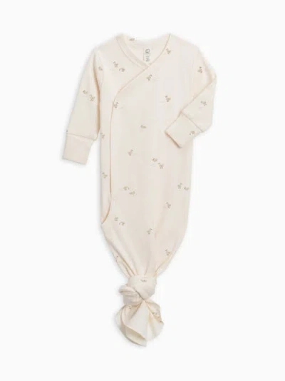 Colored Organics Kids'  Organic Indy Wrap Gown In White