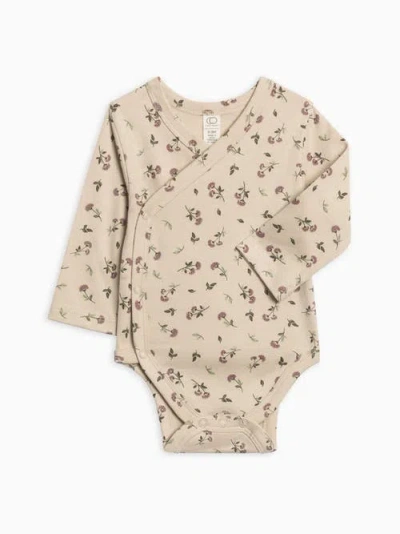 Colored Organics Kids'  Organic Kai Kimono Bodysuit In Neutral