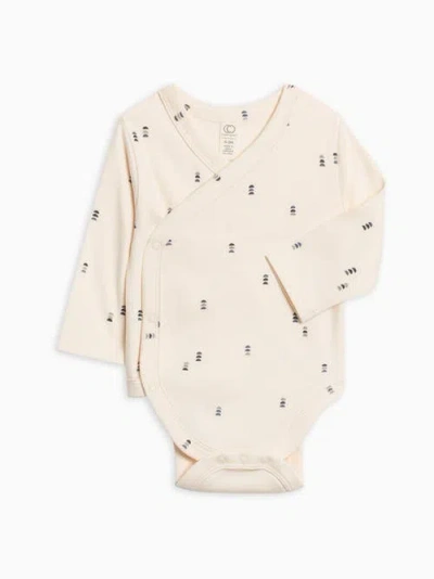 Colored Organics Kids'  Organic Kai Kimono Bodysuit In White