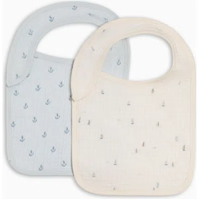 Colored Organics Kids'  Organic Muslin 2-pack Bibs In Multi