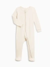 Colored Organics Kids'  Organic Peyton Zipper Sleeper In Brown