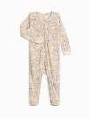 Colored Organics Kids'  Organic Peyton Zipper Sleeper In Neutral