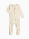 Colored Organics Kids'  Organic Peyton Zipper Sleeper In Neutral