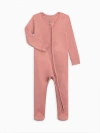 Colored Organics Kids'  Organic Peyton Zipper Sleeper In Pink