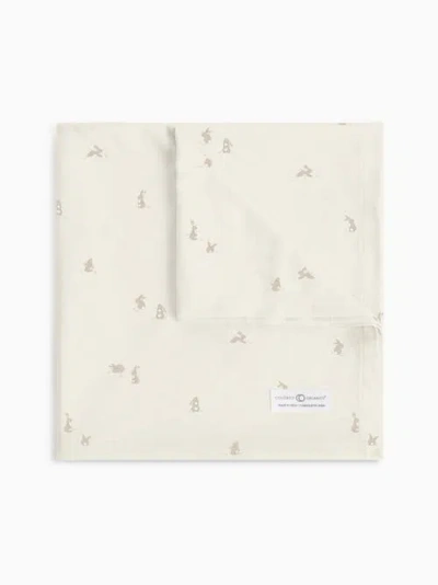 Colored Organics Organic Swaddle Blanket In White