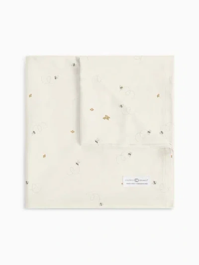 Colored Organics Organic Swaddle Blanket In White