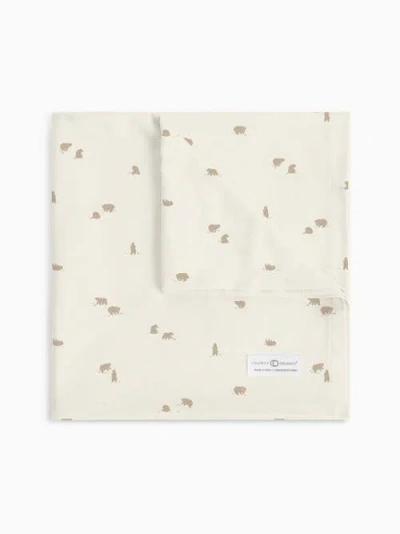 Colored Organics Organic Swaddle Blanket In White
