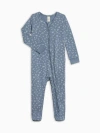Colored Organics Peyton Zipper Sleeper In Blue