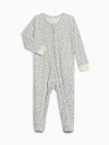 Colored Organics Kids'  Peyton Zipper Sleeper In Blue