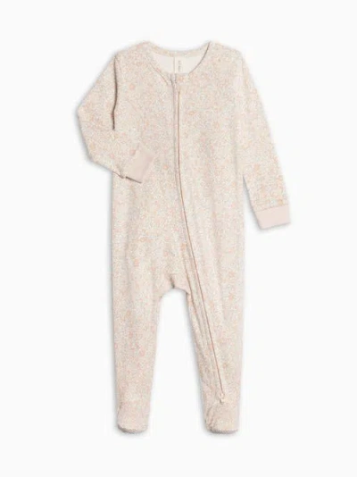 Colored Organics Kids'  Peyton Zipper Sleeper In Neutral