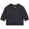 Colored Organics Kids'  Quinn Organic French Terry Relaxed Pullover Sweatshirt In Black