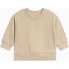 Colored Organics Quinn Organic French Terry Relaxed Pullover Sweatshirt In Brown