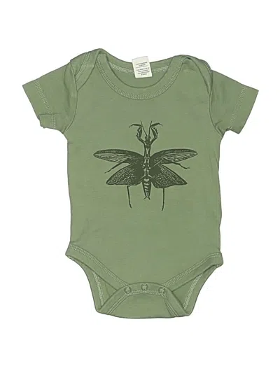Pre-owned Colored Organics Babies' Short Sleeve Onesie In Green