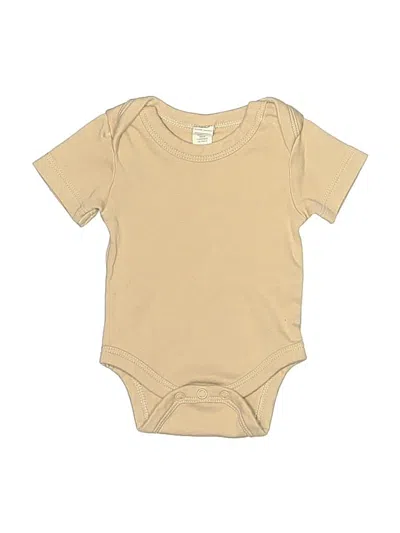 Pre-owned Colored Organics Babies' Short Sleeve Onesie In Tan