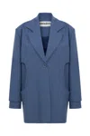 Coloreve Women's Blue Hole Blazer In Blue