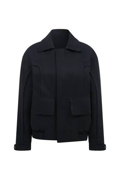 Coloreve Women's Blue Navy Biker Jacket