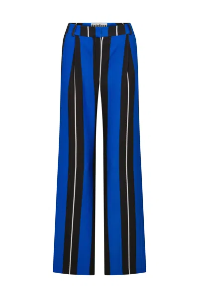 Coloreve Women's Blue Navy Striped Pants