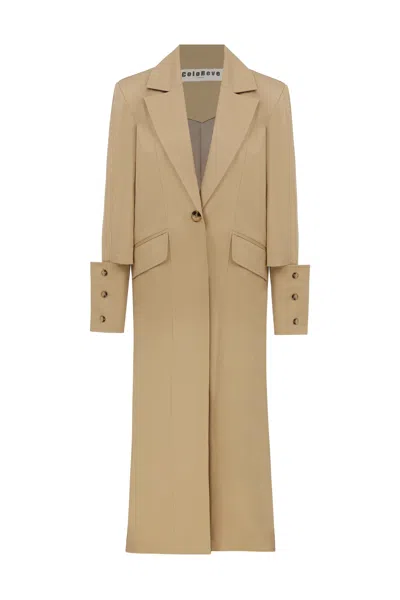 Coloreve Women's Brown Beat Trench Coat