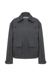 Coloreve Women's Grey Biker Jacket In Gray