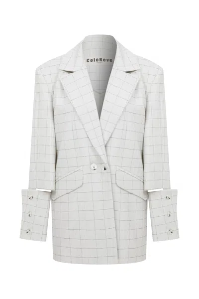 Coloreve Women's Neutrals / White Off-white Oversize Blazer