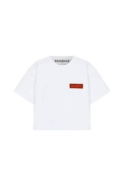 Coloreve Women's White Logo T-shirt Orange