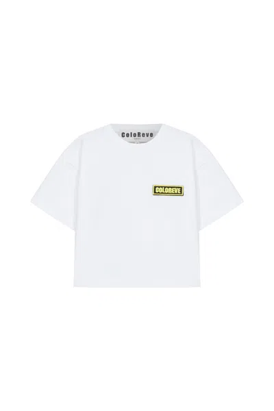 Coloreve Women's White Logo T-shirt Yellow