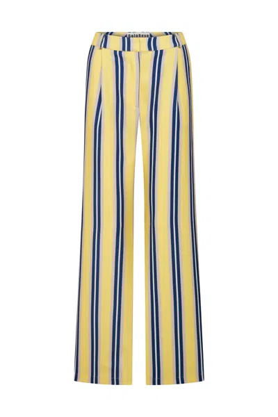 Coloreve Women's Yellow Striped Pants