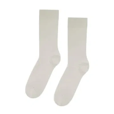 Colorful Standard Classic Organic Socks Limestone Grey In White