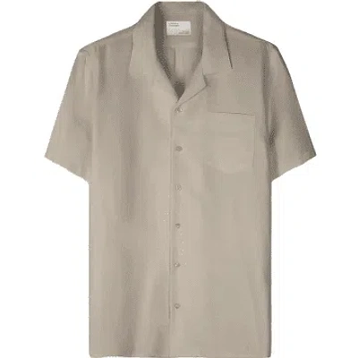 Colorful Standard Cs4009  Linen Short Sleeved Shirt Oyster Grey