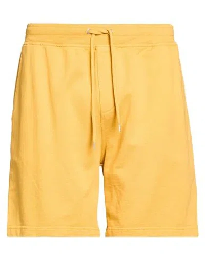 Colorful Standard Man Shorts & Bermuda Shorts Marigold Size Xl Organic Cotton In Yellow