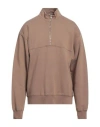 Colorful Standard Man Sweatshirt Khaki Size Xl Organic Cotton In Beige