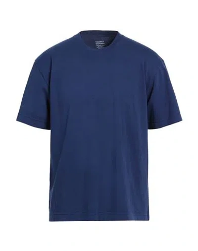 Colorful Standard Man T-shirt Navy Size M Organic Cotton In Blue