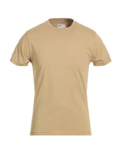 Colorful Standard Man T-shirt Khaki Size Xs Organic Cotton In Nude