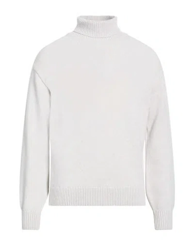 Colorful Standard Man Turtleneck Light Grey Size Xl Merino Wool In White