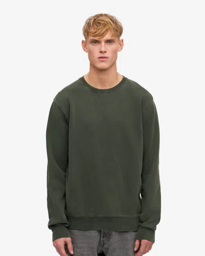 Colorful Standard Mens Classic Organic Crew Neck Sweatshirt In Midnight Forest