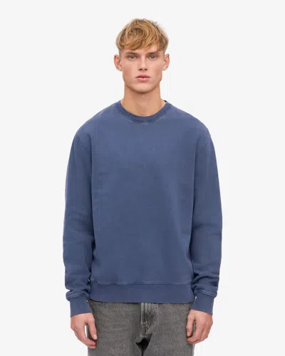 Colorful Standard Mens Classic Organic Crew Neck Sweatshirt In Neptune Blue