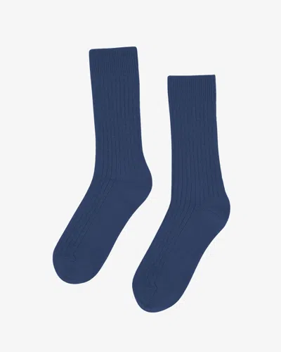 Colorful Standard Mens Merino Wool Blend Socks In Petrol Blue
