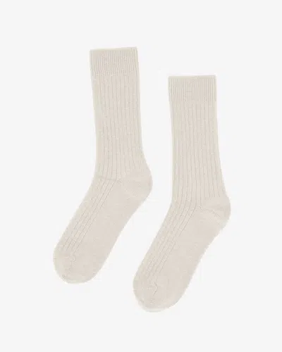 Colorful Standard Mens Merino Wool Blend Socks In White