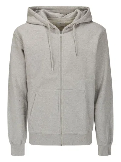 Colorful Standard Organic-cotton Zip-up Hoodie In Gray