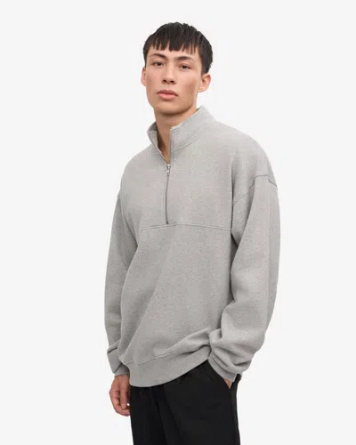 Colorful Standard Organic Quarter Zip Sweatshirt In Gray