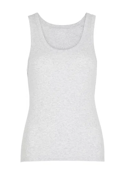 Colorful Standard Ribbed Stretch-cotton Tank In Light Grey