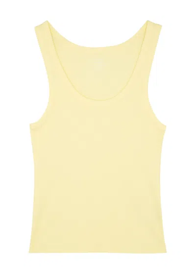 Colorful Standard Ribbed Stretch-cotton Tank In Yellow