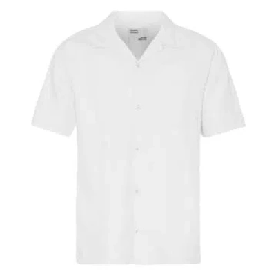 Colorful Standard Short Sleeve Linen Shirt Optical White