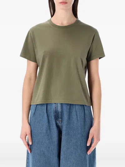 Colorful Standard Organic Boxy Crop Tee In Green