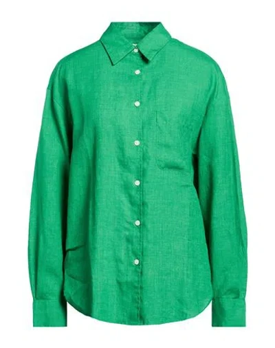 Colorful Standard Woman Shirt Green Size S Linen